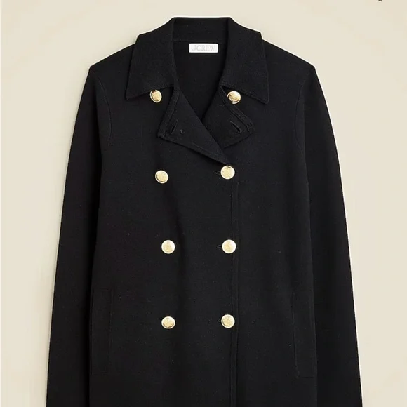 J. Crew Warwick Elegant navy sweater blazer with Gold Buttons - Picture 1 of 2